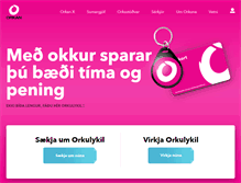 Tablet Screenshot of orkan.is